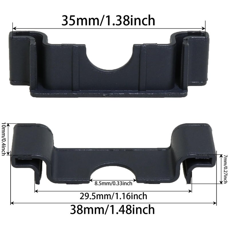 heyous 30PCS Anti Cut Protection End Cap Protector Black 35mm Terminal Block DIN Rail Suitable for Industrial and Hardware Fitting 35mm DIN Rail End Mounting - Image 2